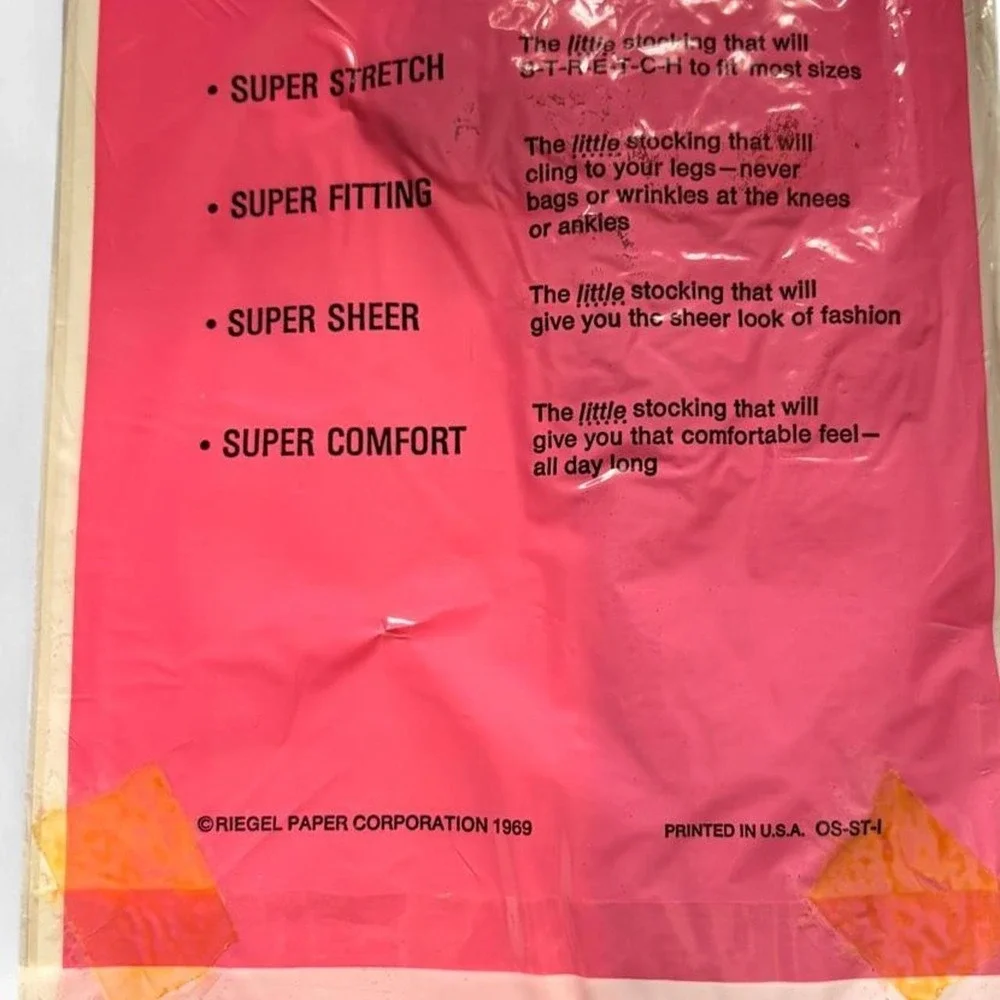 Vintage pantyhose 1969 one size stretch nylon stockings